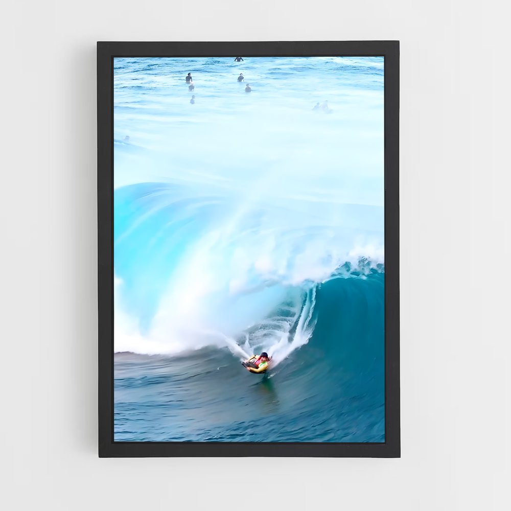 Poster Vague Sauvage – affiche Bodyboard (vue 2)